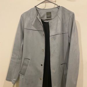 Powder Blue Velveteen Coat